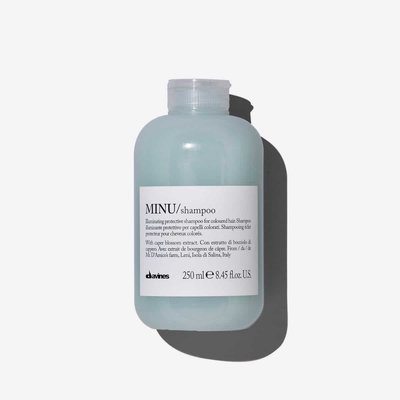 MINU Shampoo Шампунь для блиску та збереження кольору фарбованого волосся Essential Haircare Davines, 250 мл
